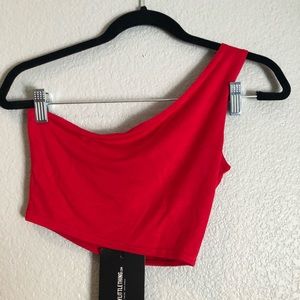 One Shoulder Crop Top